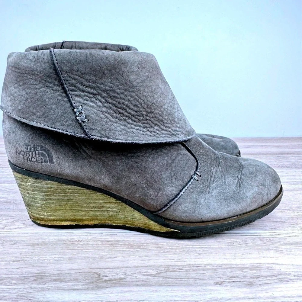 The North Face‎ Bridgeton Gray Waterproof Wedge Ankle Boots Women's 7.5